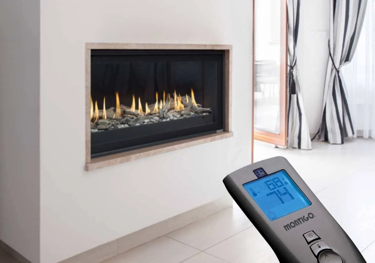 Gas fireplace remote installation