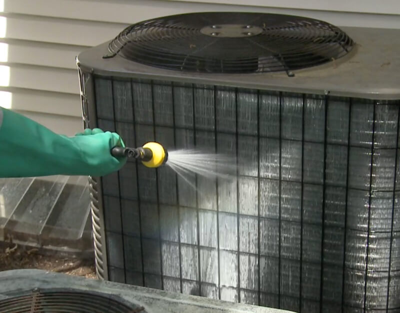 Can I use vinegar to clean AC coils